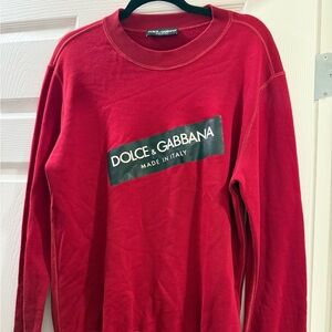 Dolce & Gabbanna Cotton Burgundy Sweatshirt
